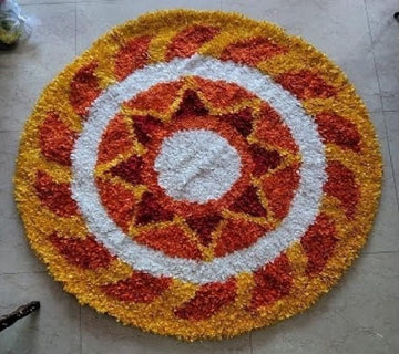 Sharu Space Round Rangoli Mat, Size - 6ft dia