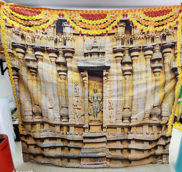 Sharu Space Temple Pillar Backdrop 8ftx8ft