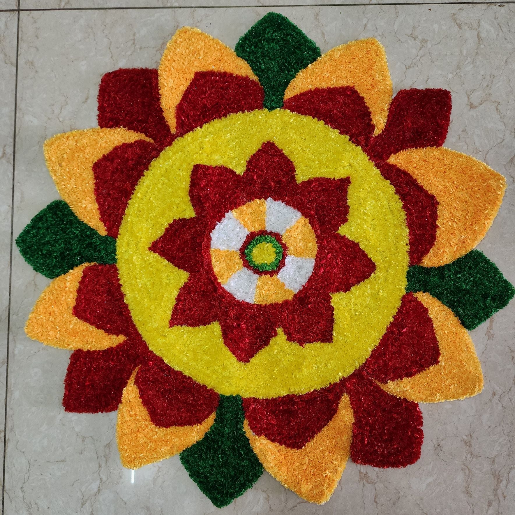 Sharu Space Canvas Rangoli Mat Design - 9