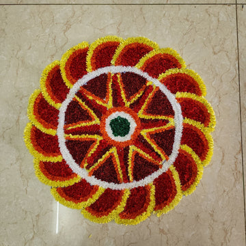 Sharu Space Canvas Rangoli Mat Design - 8