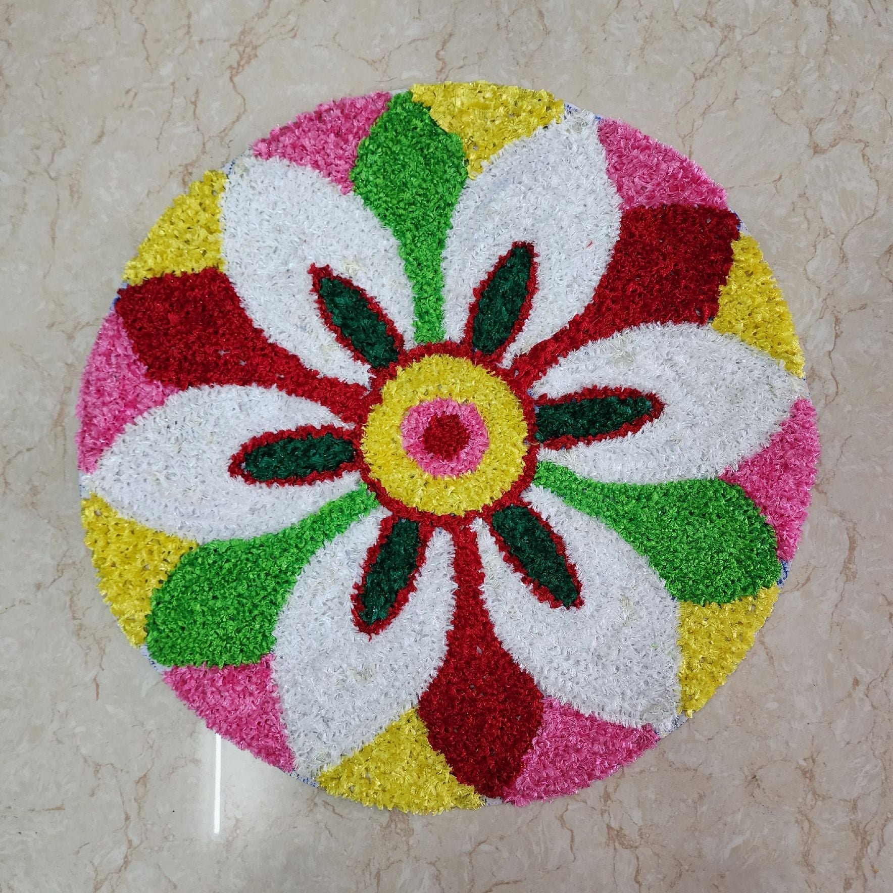 Sharu Space Canvas Rangoli Mat Design - 6