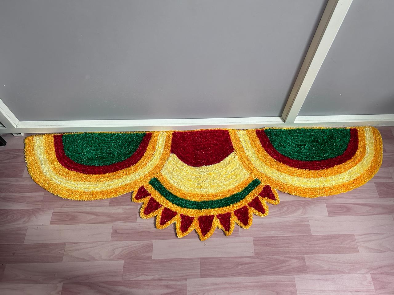 Sharu Space Corner/Border Rangoli Mat - 4ft