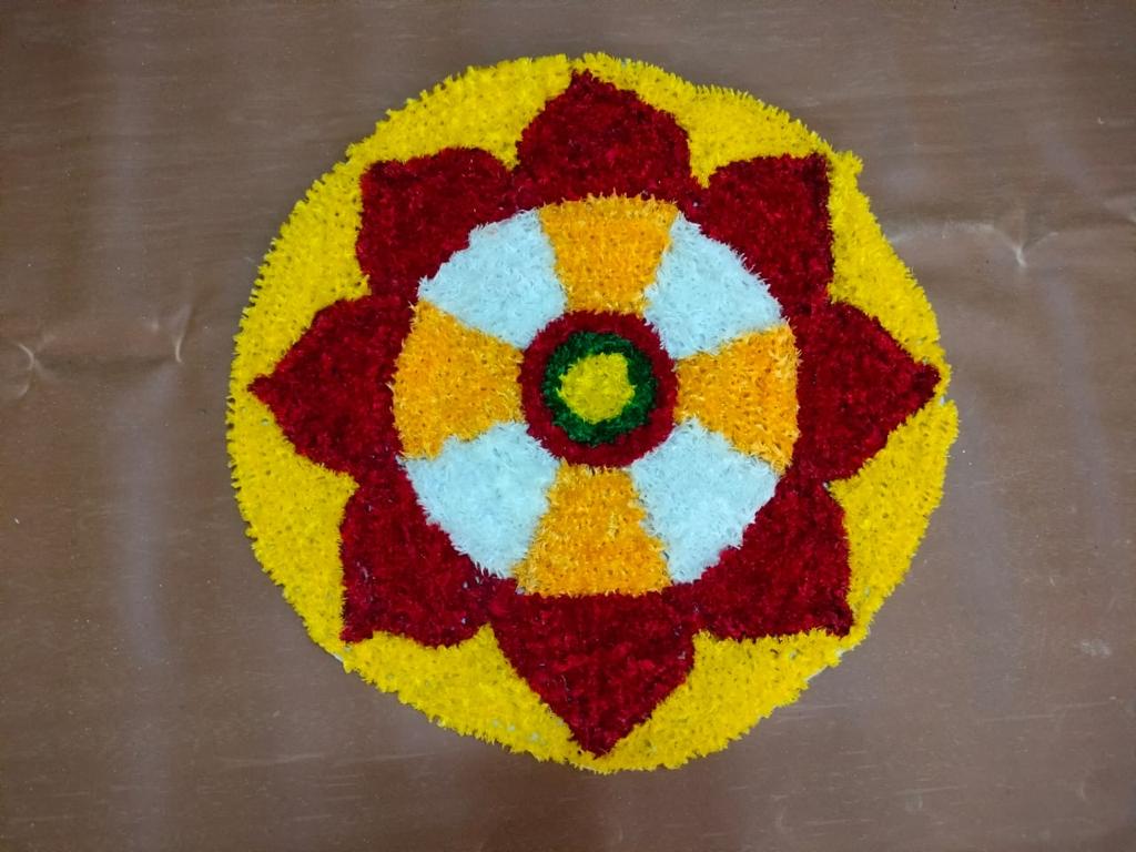 Sharu Space Mini Rangoli Mat Design 1 - 1.3ft